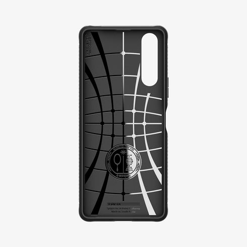 ACS02841 - Sony Xperia 1 III Case Rugged Armor in matte black showing the back